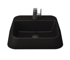 Раковина Bocchi Firenze 1074-004-0126, 50 см, фарфор, черная матовая