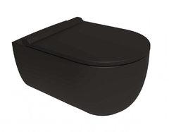 Подвесной безободковый унитаз Bien Vokha MDKA052N1VP0B7000, крышка микролифт, цвет - черный матовый