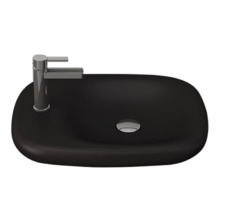 Раковина Bocchi Fenice 1164-004-0126, 54 см, фарфор, черная матовая