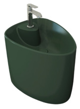 Раковина Bocchi Etna моноблок 1343-027-0126, 58 см, фарфор, зеленая