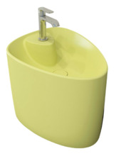 Раковина Bocchi Etna моноблок 1343-026-0126, 58 см, фарфор, желтая