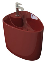 Раковина Bocchi Etna моноблок 1343-019-0126, 58 см, фарфор, красная