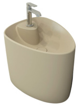 Раковина Bocchi Etna моноблок 1343-007-0126, 58 см, фарфор, жасмин