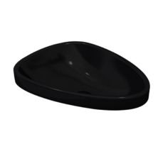 Раковина Bocchi Etna 1112-005-0125, 58 см, фарфор, черная