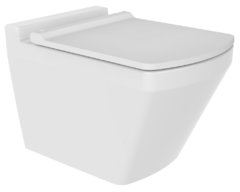 Подвесной безободковый унитаз Bien Neptun NPKA052N1VP0W3000, крышка микролифт, белый