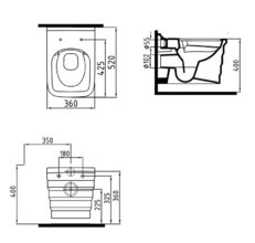 Подвесной безободковый унитаз Bien Shine SHKA052N1VP1W3000, с функцией биде, крышка микролифт, белый
