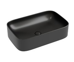 Раковина Ceramicanova Element CN6053MB, 60 см, фарфор, цвет черный матовый