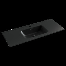 Раковина Ceramicanova Element CN7006MB 121 x 46.5 x 12.5 см, накладная, прямоугольная, с переливом, черный матовый