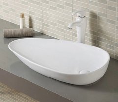 Раковина CeramaLux N, 76 х 42 см, накладная, белая, 7862