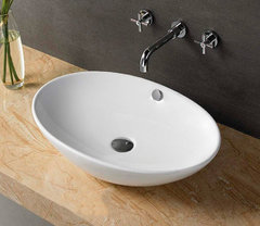 Раковина CeramaLux Серия N D1104 накладная, белый