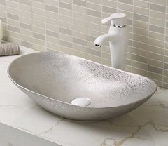 Раковина CeramaLux Серия NC 7811ASS накладная, серебро