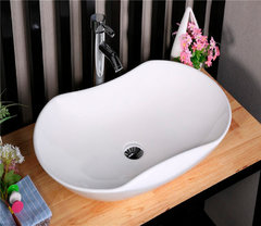 Раковина CeramaLux Серия N 9175 накладная, белый