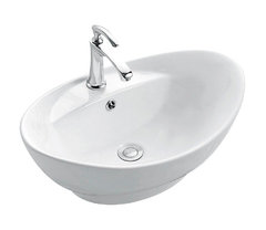 Раковина CeramaLux Серия N 9018 накладная, белый