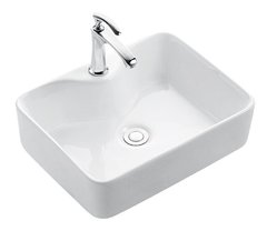 Раковина CeramaLux N, 48 х 37 см, накладная, белая, 7291(D1390)