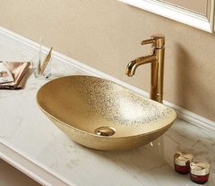 Раковина CeramaLux Серия NC 7811ASJ накладная, золото