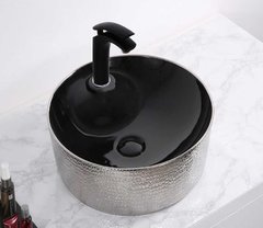 Раковина CeramaLux Серия NC D1306H020 накладная, черно-серый