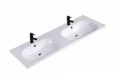 Раковина CeramaLux Серия N, 3120, 120 см, двойная, фаянс, цвет белый