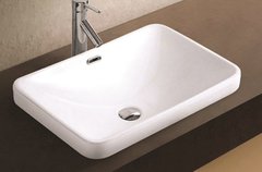 Раковина CeramaLux Серия N, 78441, 60 см, фаянс, цвет белый