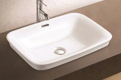 Раковина CeramaLux Серия N, 78444, 60 см, фаянс, цвет белый