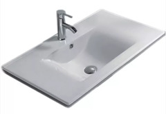 Раковина CeramaLux Серия N, JY-807-70, 71 см, фаянс, цвет белый