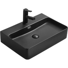 Раковина CeramaLux Серия N 8145MB, 60 х 42 см, накладная, черный матовый