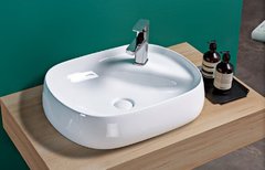 Раковина CeramaLux Серия N 72442, 59 х 46 см, накладная, белый