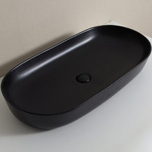 Раковина CeramaLux Серия N 78327MB, 80 х 40 см, накладная, черный матовый