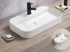 Раковина CeramaLux Серия N 78575 (78574-70), 70 х 40 см, накладная, белый