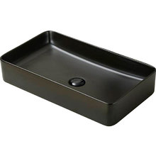 Раковина CeramaLux Серия NC, 9396-1МВ, 60,5 х 35,5 см, накладная, цвет черный матовый