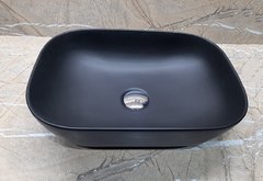 Раковина CeramaLux Серия NC, 78105MB, 46 х 33 см, накладная, цвет черный матовый