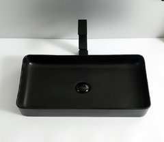 Раковина CeramaLux Серия NC, 9396MB, 60,5 х 40 см, накладная, цвет черный матовый