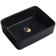 Раковина CeramaLux Серия NC, 9103MB, 47 х 36 см, накладная, цвет черный матовый