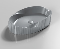 Раковина CeramaLux Серия NC, 78750MPG, 60 х 38,5 см, накладная, цвет серый матовый