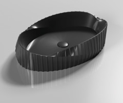 Раковина CeramaLux Серия NC, 78750MB, 60 х 38,5 см, накладная, цвет черный матовый