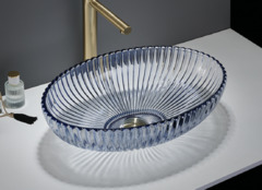 Раковина CeramaLux Серия NC, GL49-L1, 51 х 35 см, накладная, цвет светло-голубой