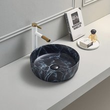 Раковина CeramaLux Серия MNC, C1107, 34,6 х 34,6 см, накладная, под камень