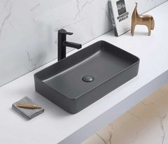 Раковина CeramaLux Серия NC 78189MDH-2 60 см, накладная, серый