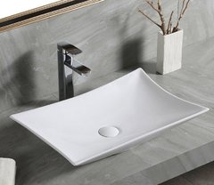 Раковина CeramaLux N, 57 х 38 см, накладная, белая, 7701B