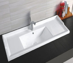 Раковина CeramaLux N, 120 х 47 см, белая, 840-120