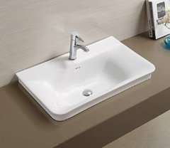 Раковина CeramaLux N, 81 х 47 см, накладная, белая, 851-80