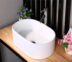 Раковина CeramaLux Серия 9025-1 накладная, белый