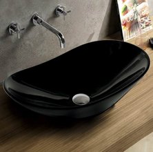 Раковина CeramaLux Серия NC 7811AB накладная, черный