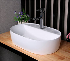 Раковина CeramaLux Серия N D1346 накладная, белый