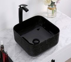 Раковина CeramaLux Серия NC D1303H004 накладная, черный