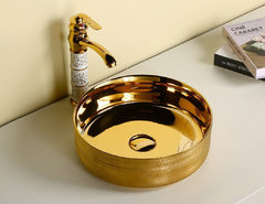 Раковина Ceruttispa, 36 х 36 см, накладная, золото, CR7044AS