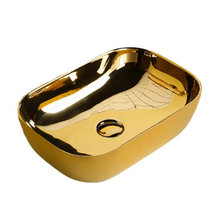 Раковина Ceruttispa, 46 х 33 см, накладная, золото, CR0078B