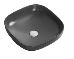 Раковина Ceruttispa, CR2677, 42 см, стекловидный фарфор, цвет черный матовый