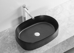 Раковина Ceruttispa, 56 х 39 см, накладная, черная матовая, CR2691