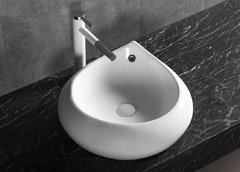 Раковина Ceruttispa, 47.5 х 47 см, накладная, белая, CR045E