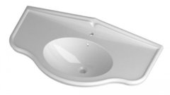 Раковина Cezares PA11061101, 110 см, керамика, белый